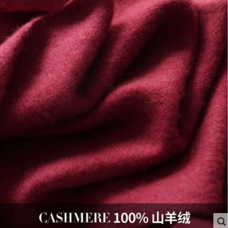 100%Cashmere Scarf Women Men Solid Color Warm Winter Scarfs White